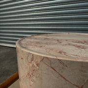 Rounded Coffee Table - Pearl Pink Blush Marble | Natural Stone Co. gallery detail image