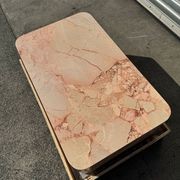 Crescent Corner Coffee Table - Pearl Pink Blush Marble | Natural Stone Co. gallery detail image