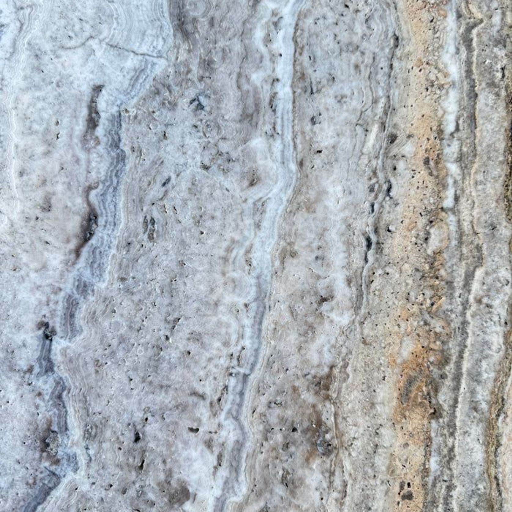 Cube Side Table - Silver Travertine | Natural Stone Co. gallery detail image