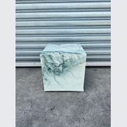 Cube Side Table - Twill Green Marble | Natural Stone Co. gallery detail image