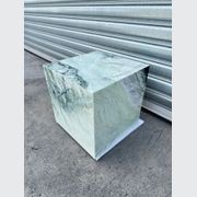 Cube Side Table - Twill Green Marble | Natural Stone Co. gallery detail image
