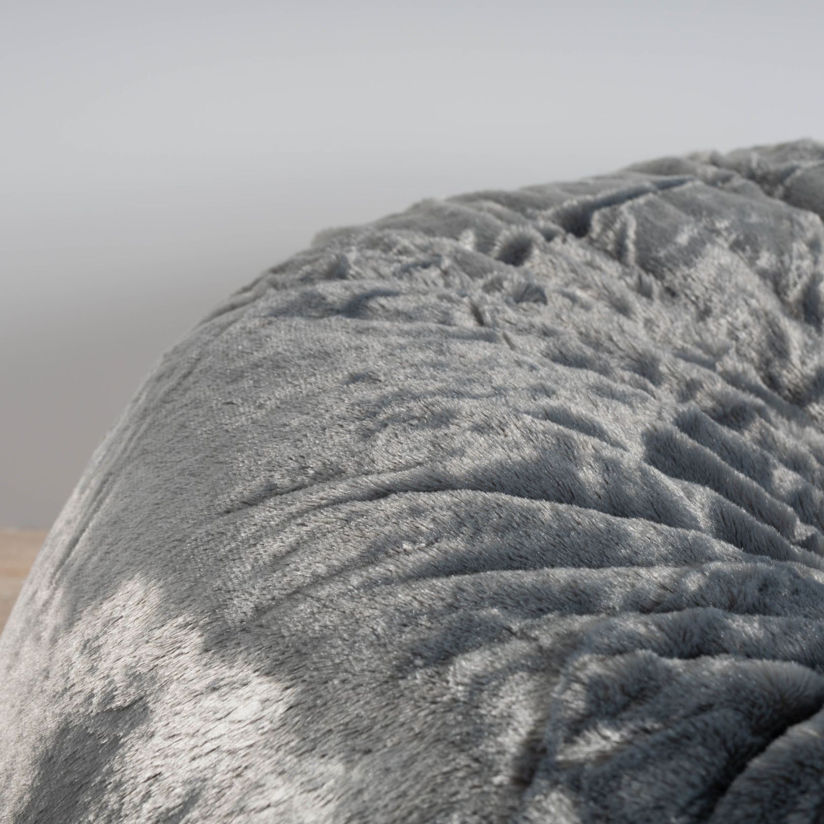Plush Fur Bean Bag - Charcoal Cloud gallery detail image