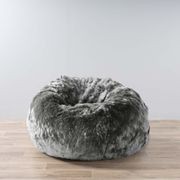 Plush Fur Bean Bag - Charcoal Cloud gallery detail image