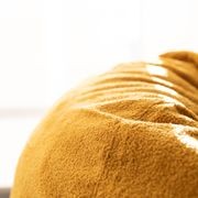 Boucle Fur Bean Bag - Mustard gallery detail image