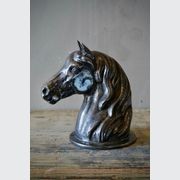 Vintage French Silvered Bronze Horse Head gallery detail image