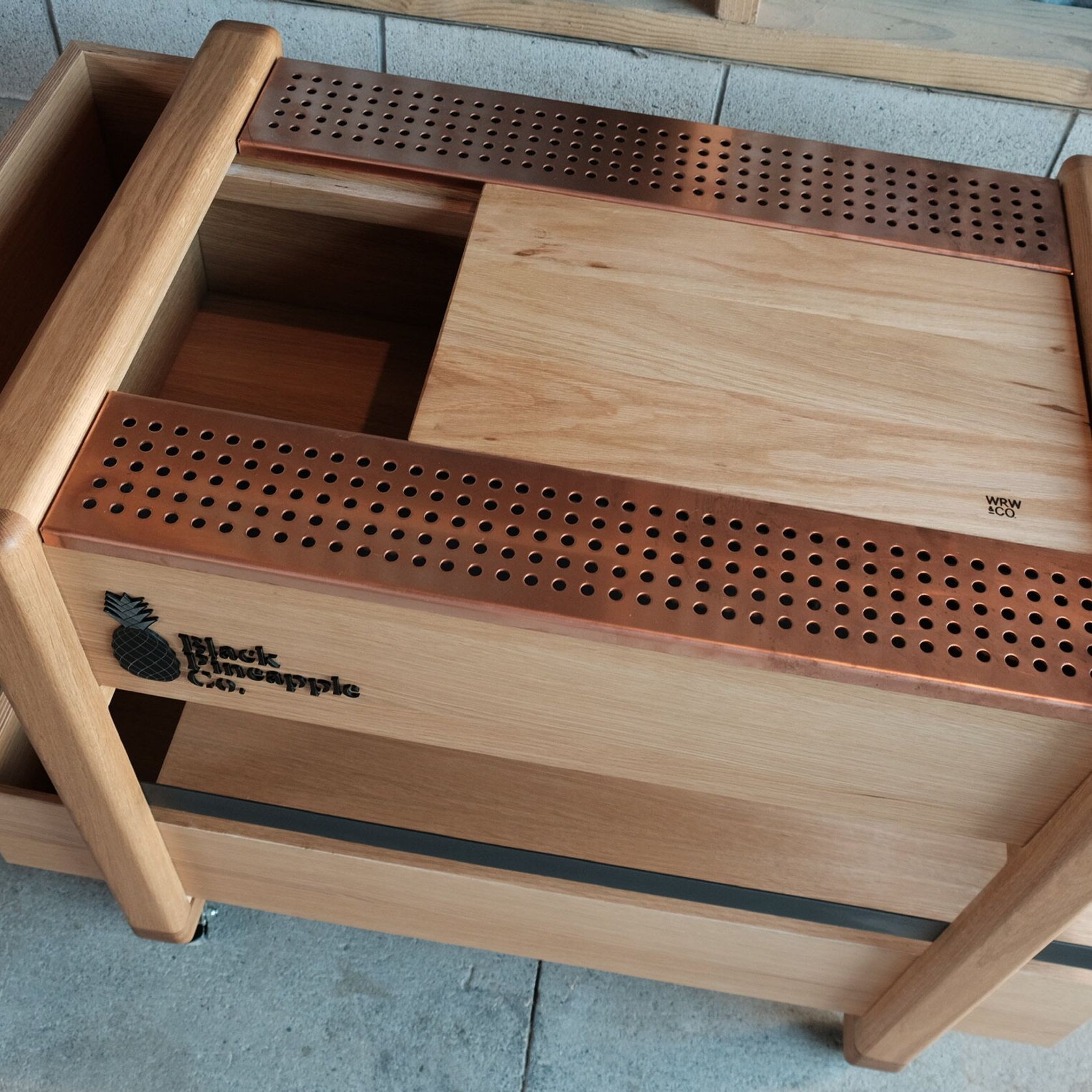 Black Pinapple Drinks Trolley gallery detail image