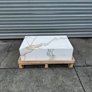 Block Coffee Table - Gold Calacatta - Small | Natural Stone Co. gallery detail image