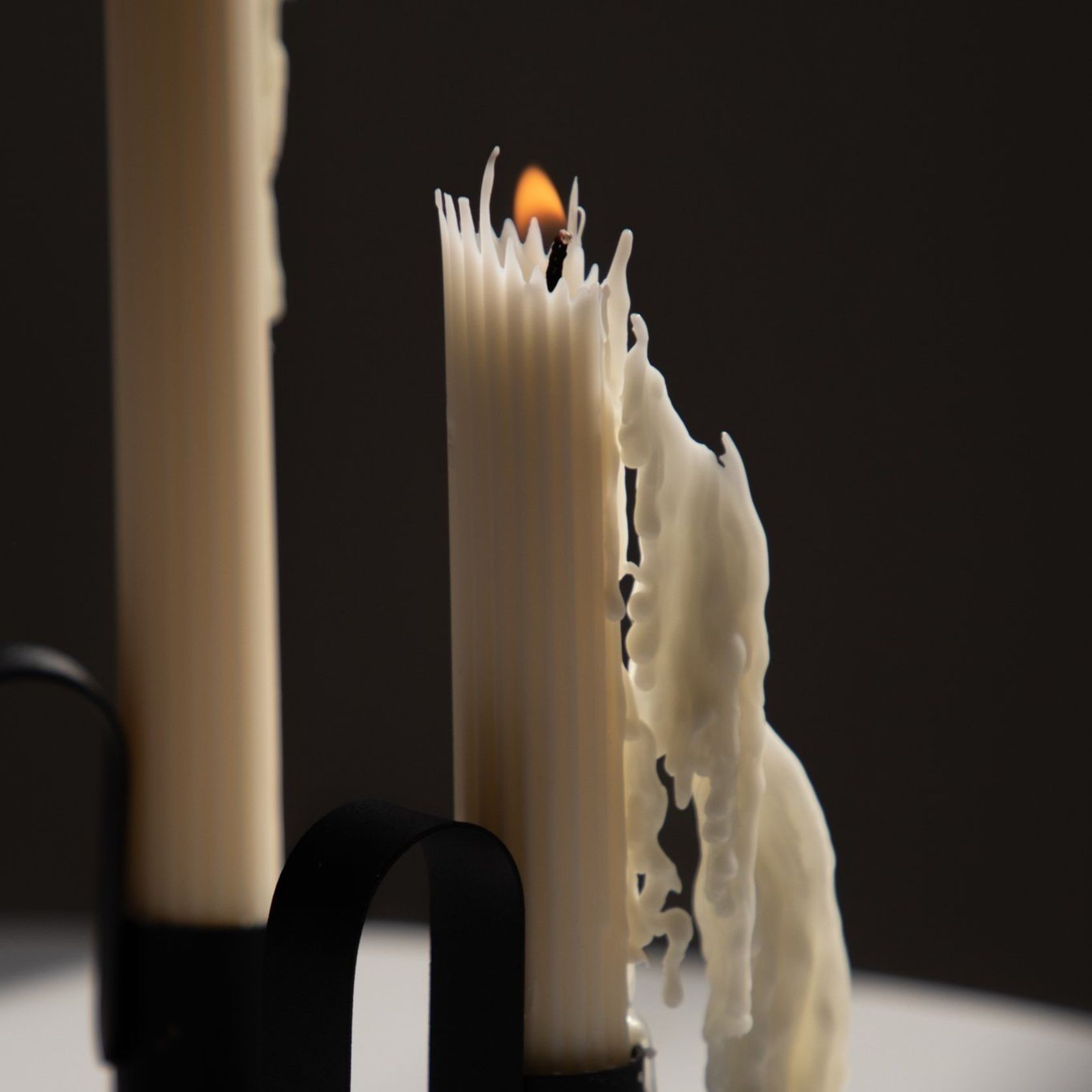 Ribbed Taper Candles - set of 2 gallery detail image