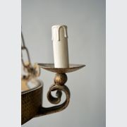 French Gilded Iron Chandelier gallery detail image