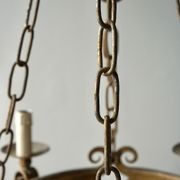 French Gilded Iron Chandelier gallery detail image