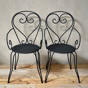 French Iron Garden Chairs (Pair) gallery detail image