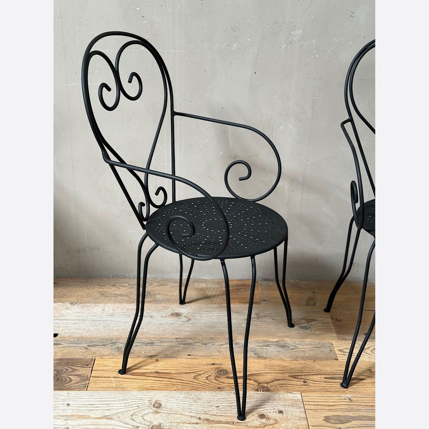 French Iron Garden Chairs (Pair) gallery detail image