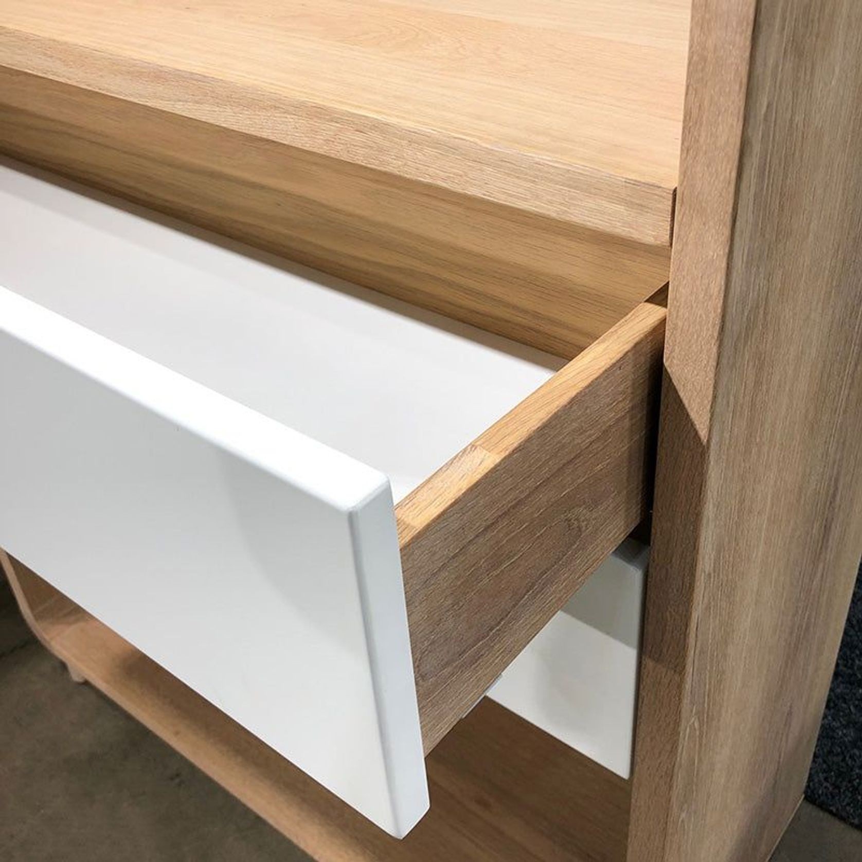 SIENNA Display Unit Bookcase 82cm -  Natural & White gallery detail image
