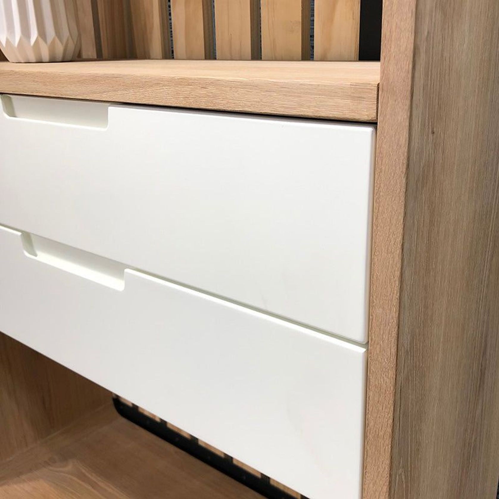SIENNA Display Unit Bookcase 82cm -  Natural & White gallery detail image