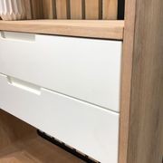 SIENNA Display Unit Bookcase 82cm -  Natural & White gallery detail image