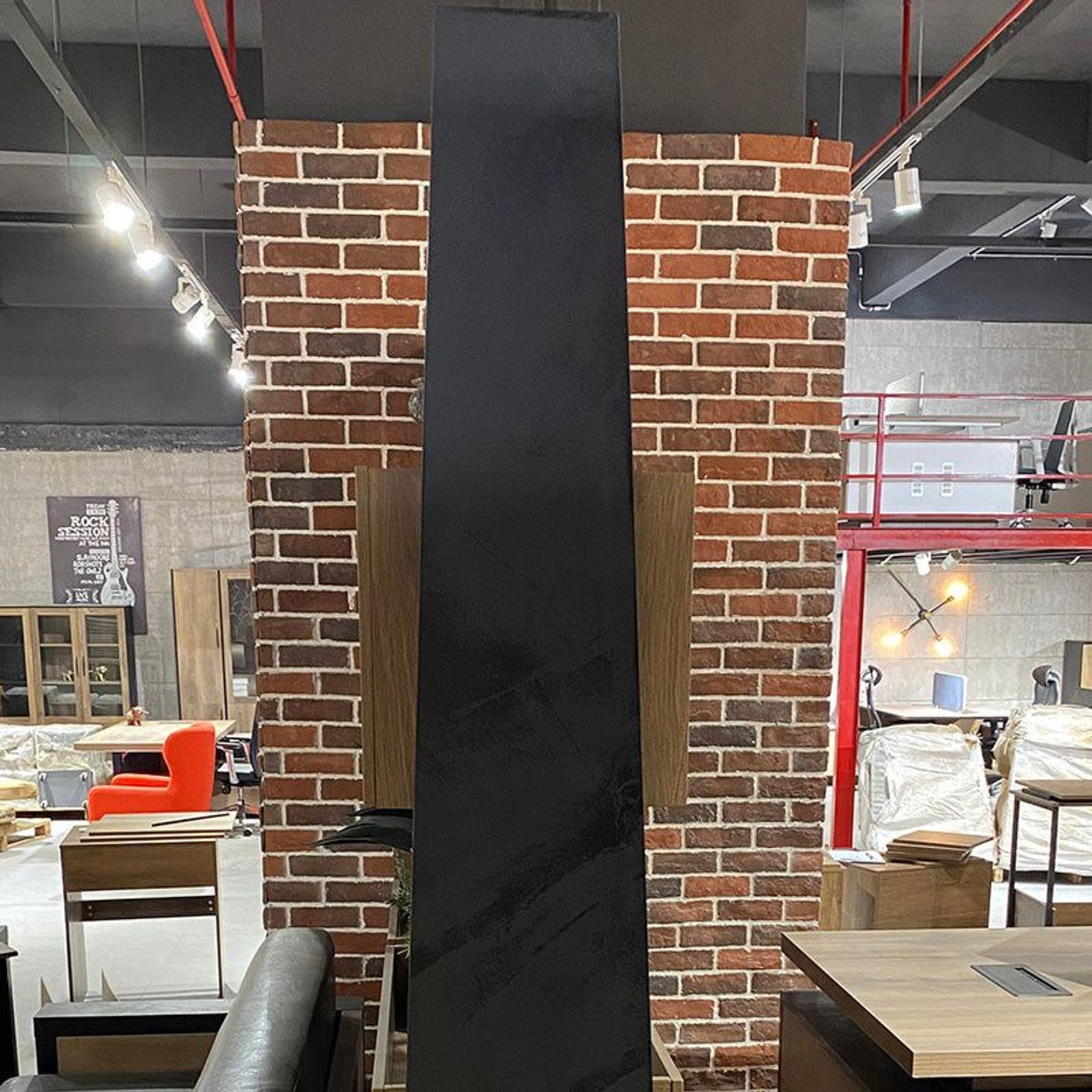 BARON Display Unit 230cm - Warm Oak & Black gallery detail image