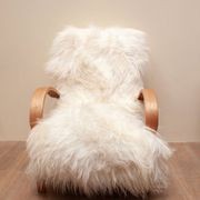 Natural Curved Arm & back Icelandic Sheepskin Lounge Chair gallery detail image