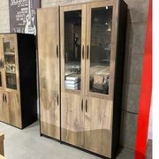 SUTTON 3 Door Display Unit 120cm - Warm Oak gallery detail image