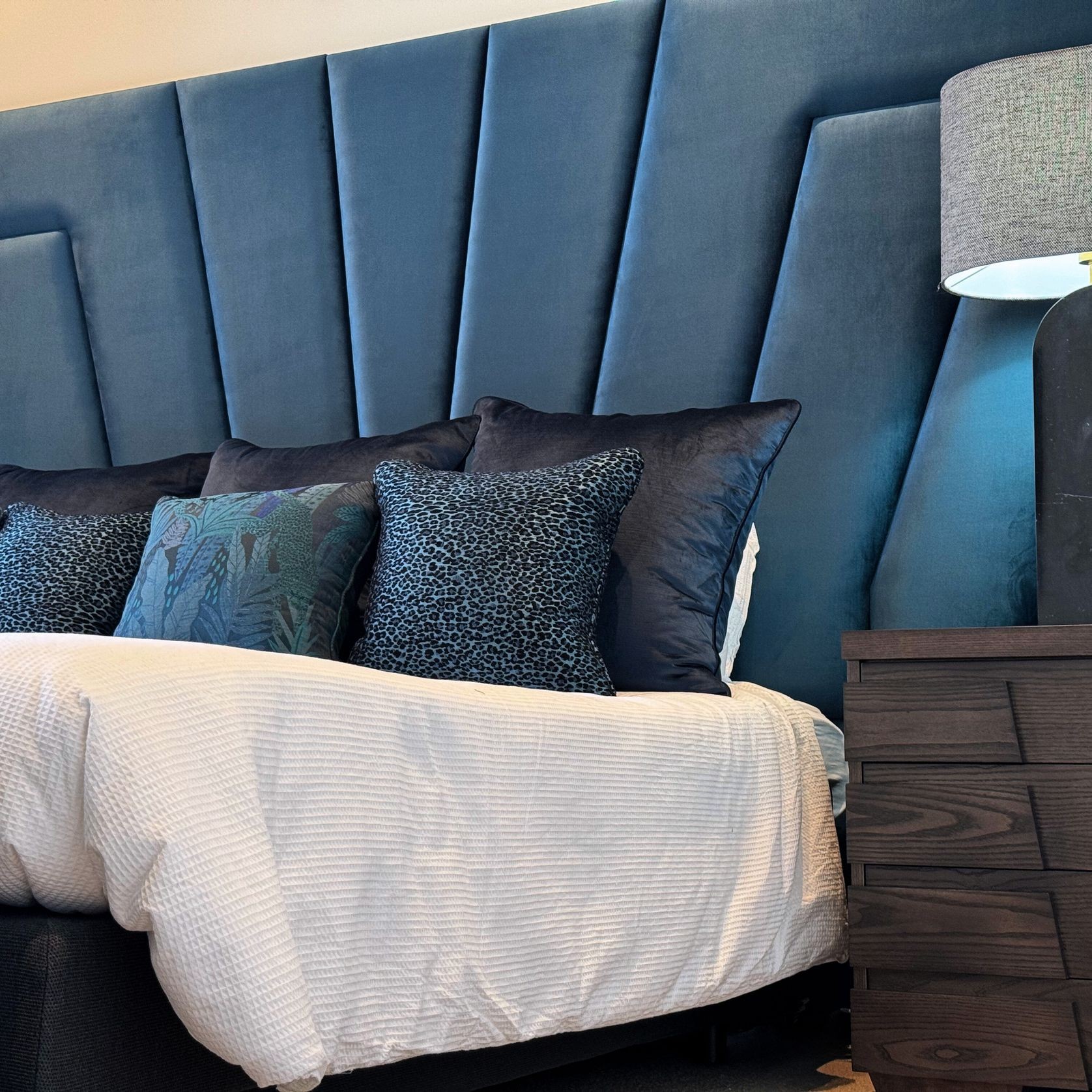 Mid Century Modern Panelled Bed Head gallery detail image