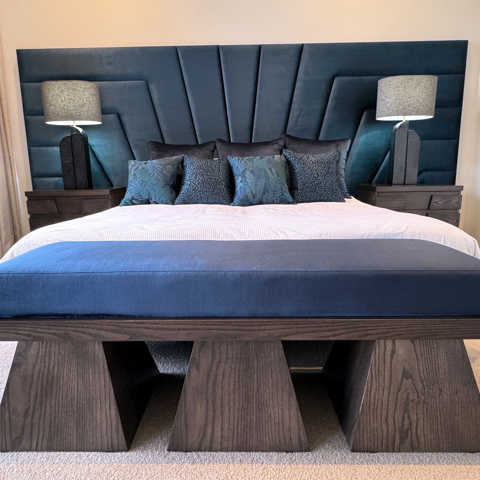 Mid Century Modern Bed Ottoman gallery detail image