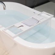 Serenity Bamboo Bath Caddy - White gallery detail image