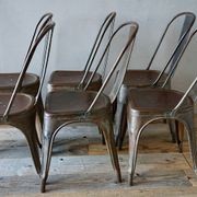 Set of  6 Vintage French Tolix Chairs gallery detail image