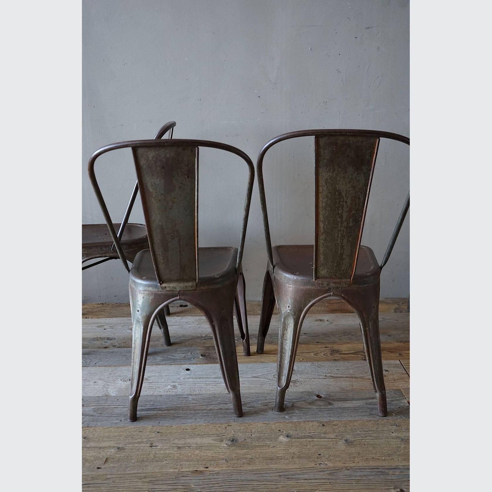 Set of 6 Vintage French Tolix Chairs gallery detail image
