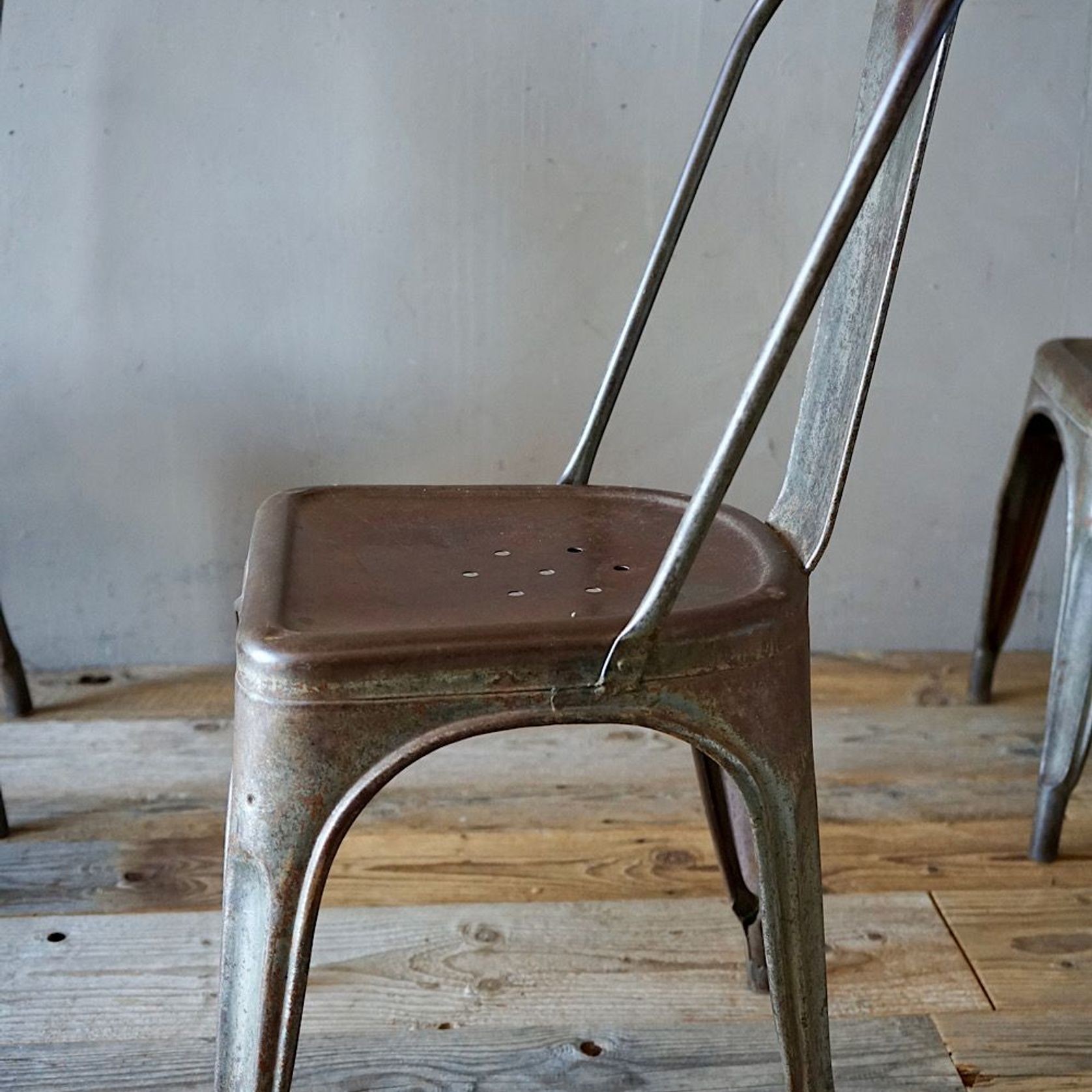 Set of  6 Vintage French Tolix Chairs gallery detail image