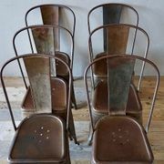 Set of  6 Vintage French Tolix Chairs gallery detail image