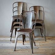 Set of  6 Vintage French Tolix Chairs gallery detail image