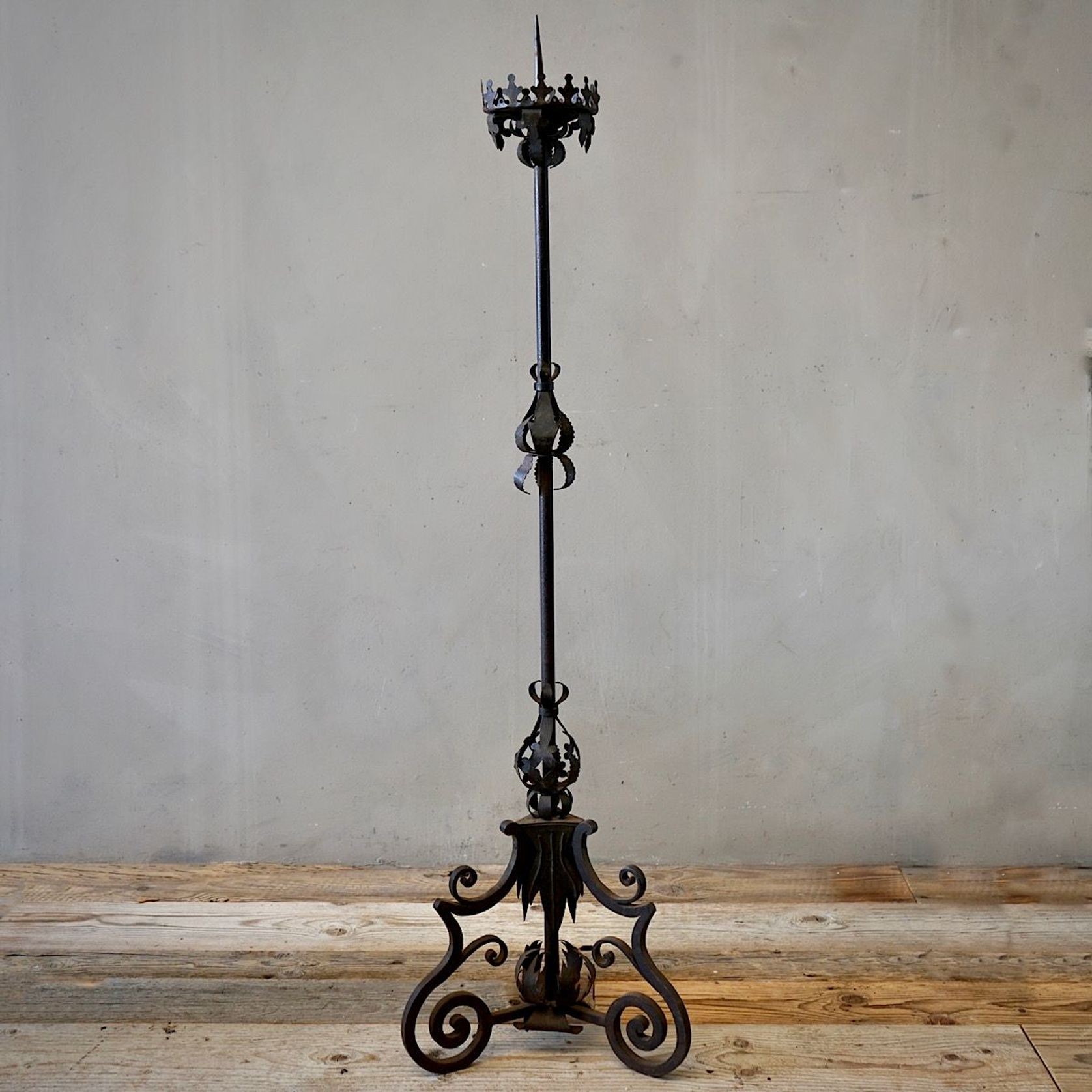 Large Italian Wrought-Iron Candlestick - 1400mm gallery detail image