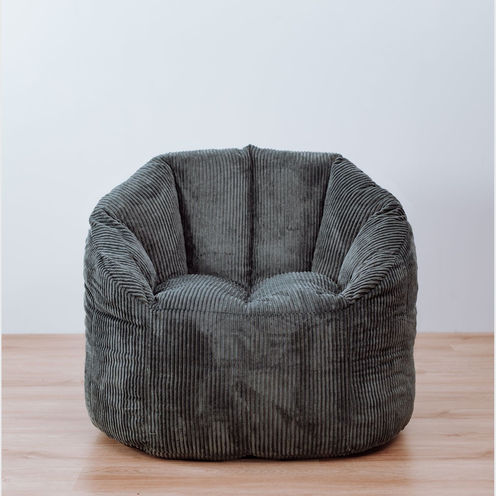 Corduroy Tub Chair | Bean Bag Cover - Charcoal gallery detail image