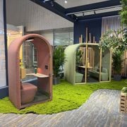 DUKE Single Seater Acoustic Office Silent Booth Pod - Green gallery detail image