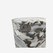 Rounded Side Table - Milky Blue Marble 2 | Natural Stone Co. gallery detail image