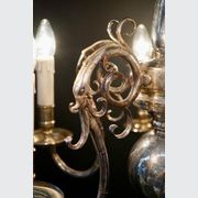 Antique French Silvered Chandelier gallery detail image