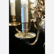 Antique French Silvered Chandelier gallery detail image