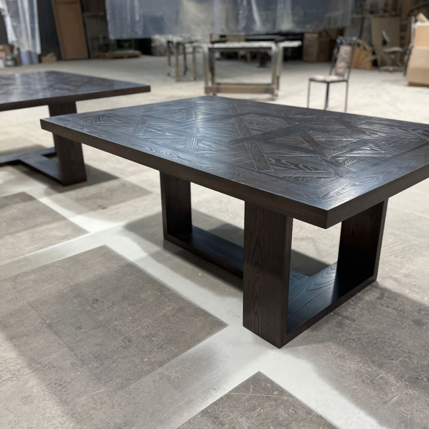 Combinable Oak Parquetry Dining Table gallery detail image