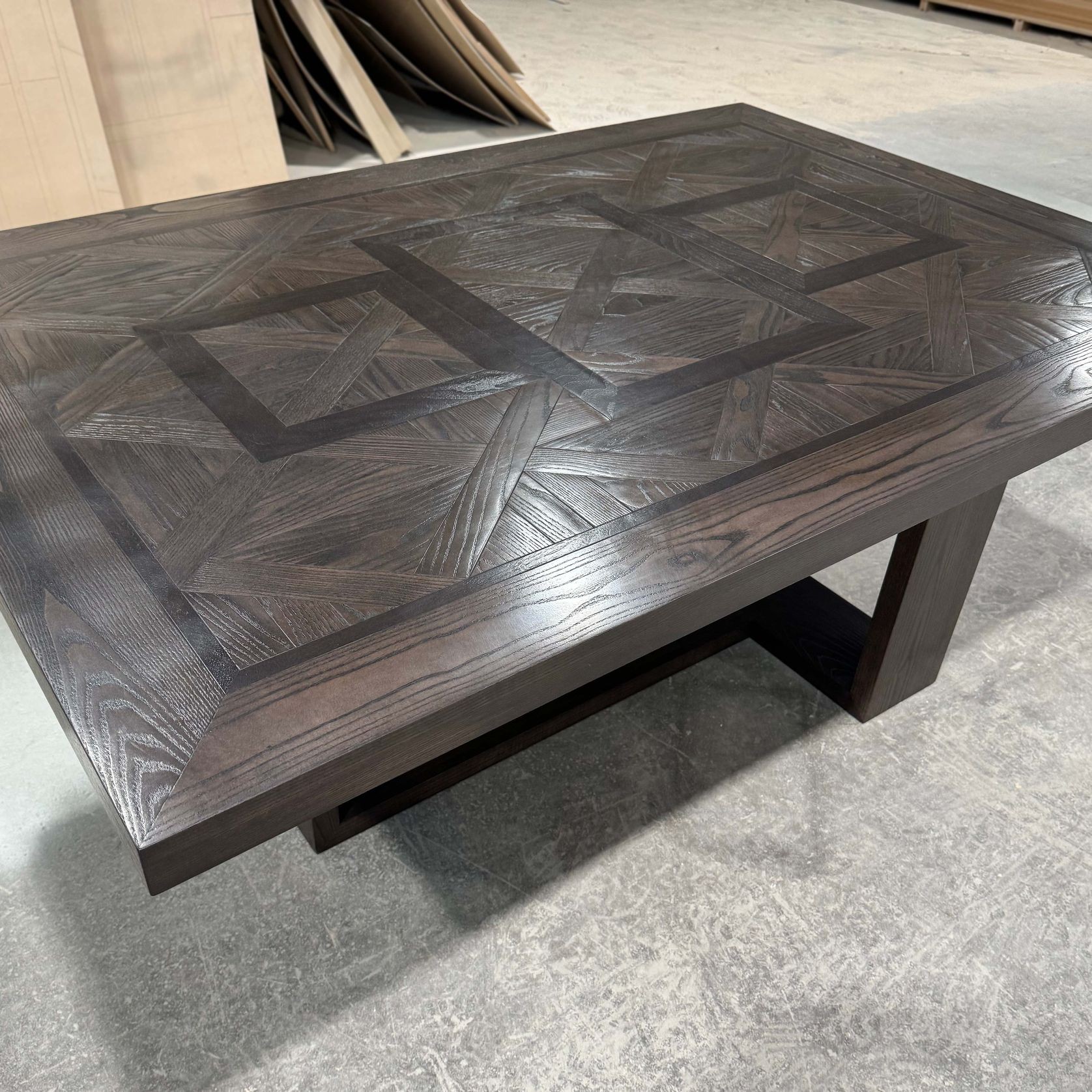 Combinable Oak Parquetry Dining Table gallery detail image