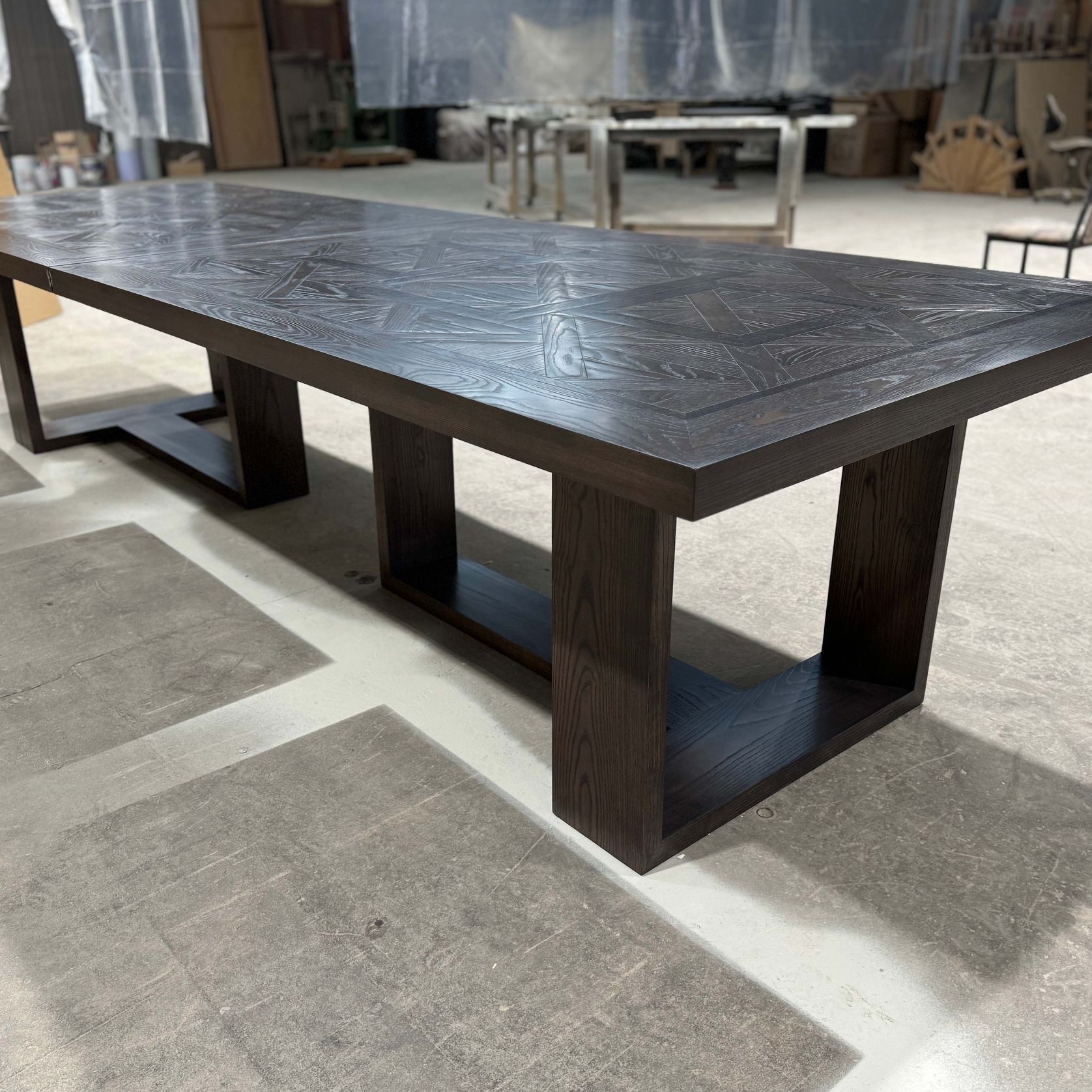 Combinable Oak Parquetry Dining Table gallery detail image