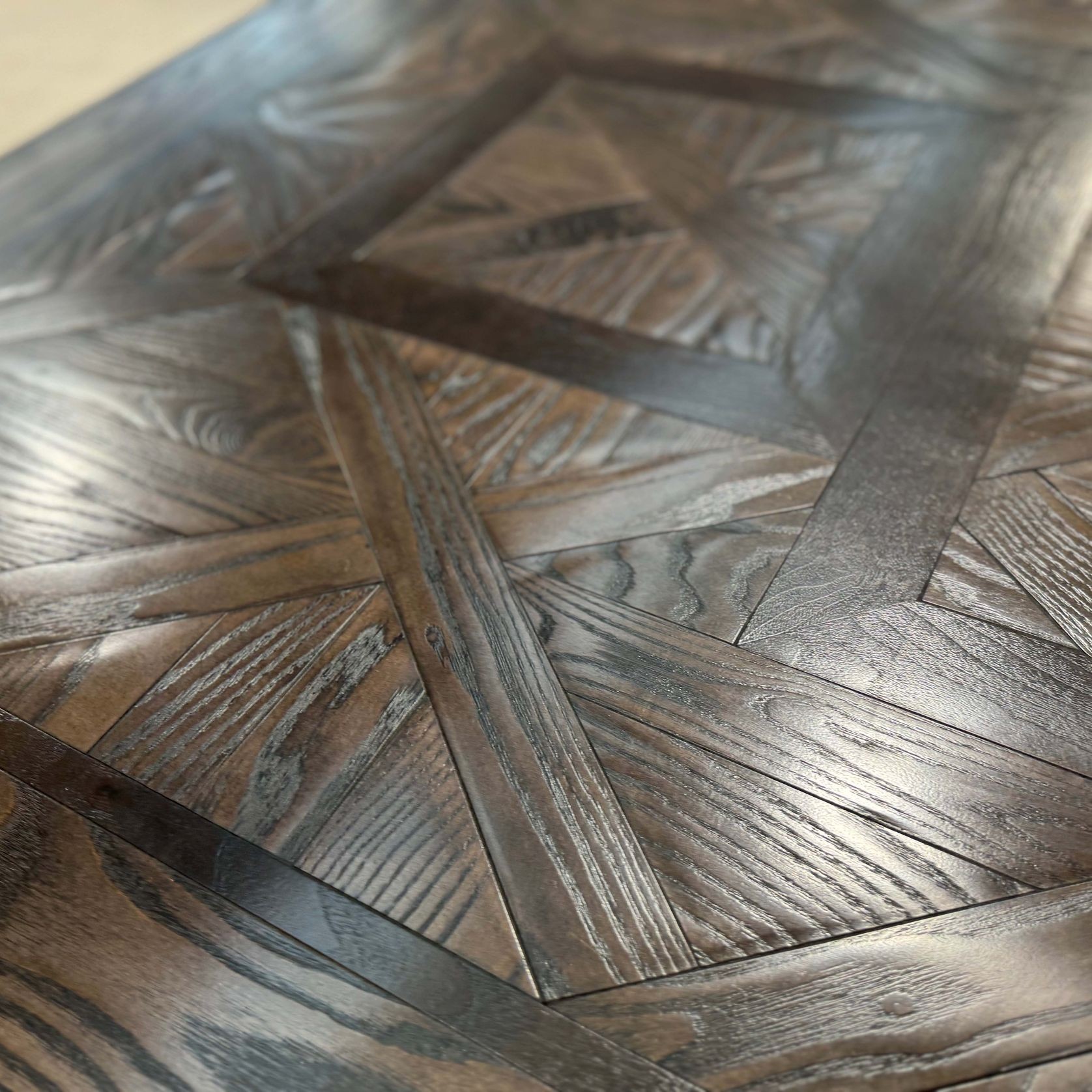 Combinable Oak Parquetry Dining Table gallery detail image