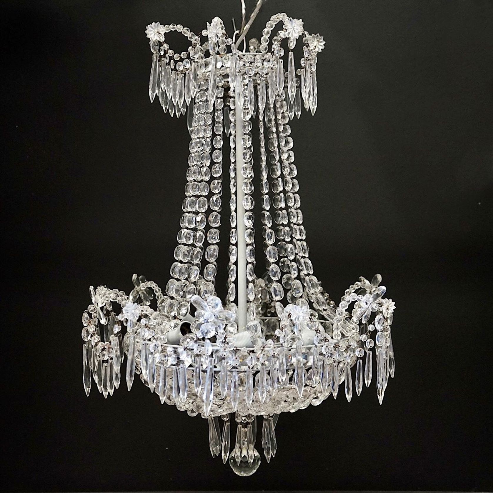 French Neoclassical Cascade Chandelier gallery detail image