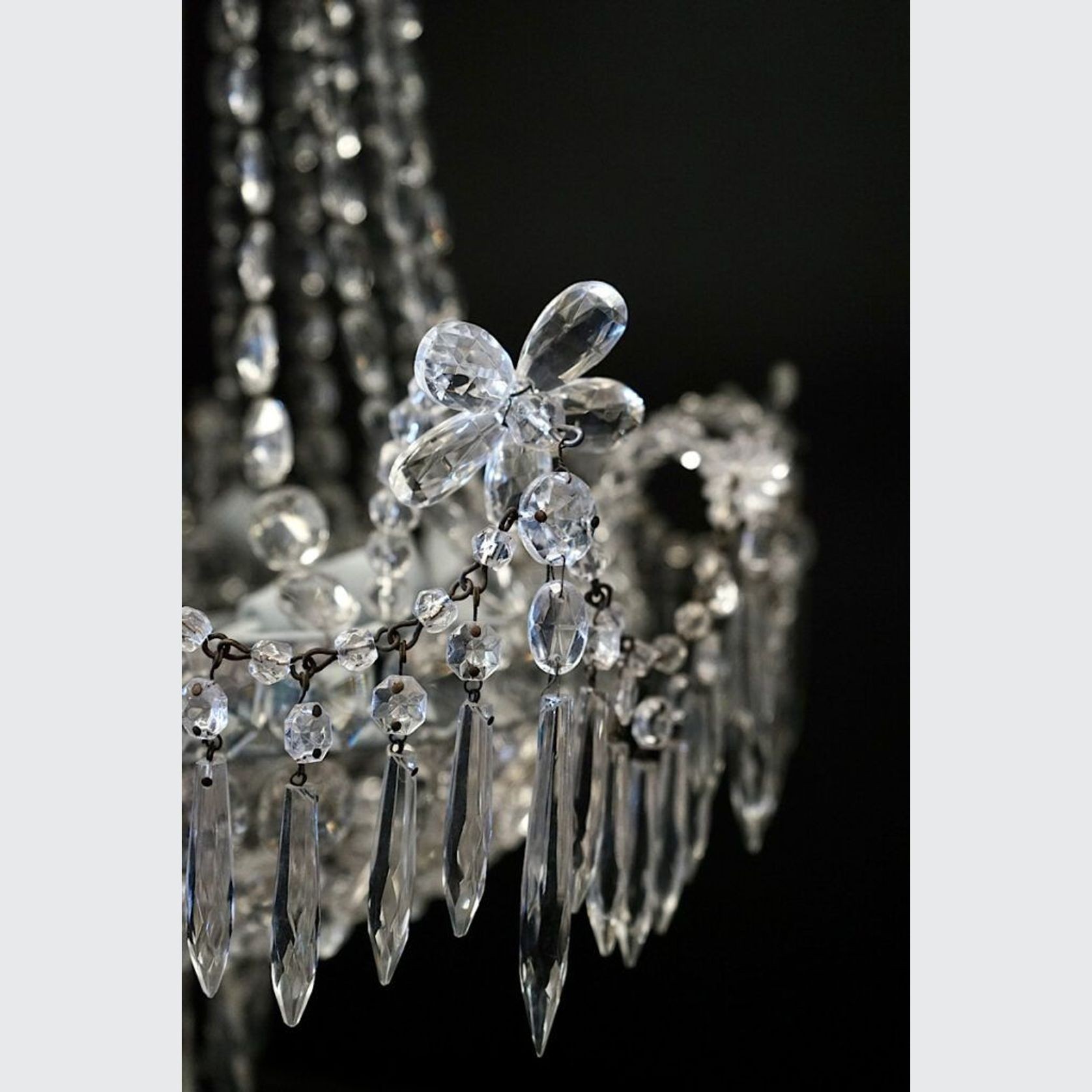 French Neoclassical Cascade Chandelier gallery detail image