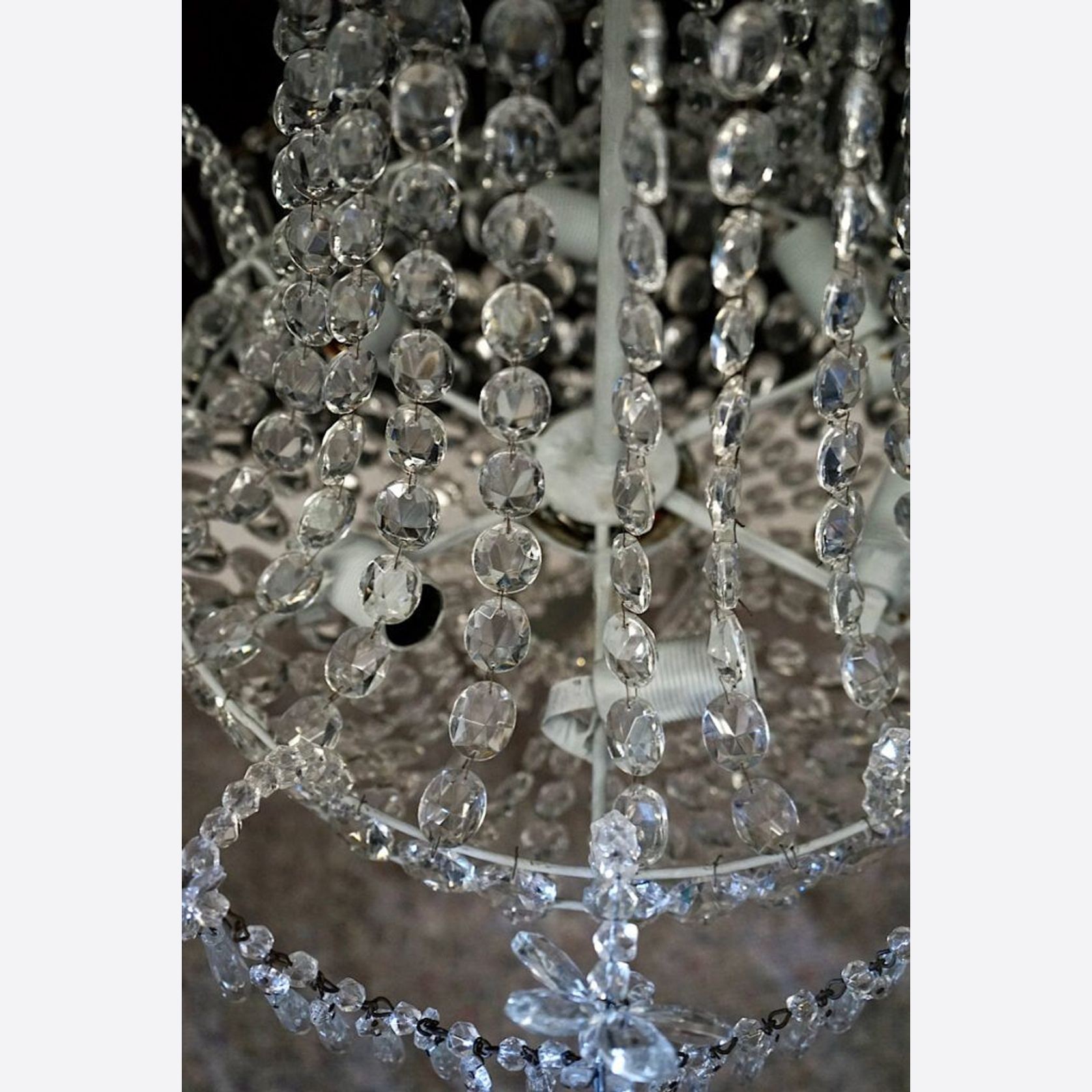 French Neoclassical Cascade Chandelier gallery detail image