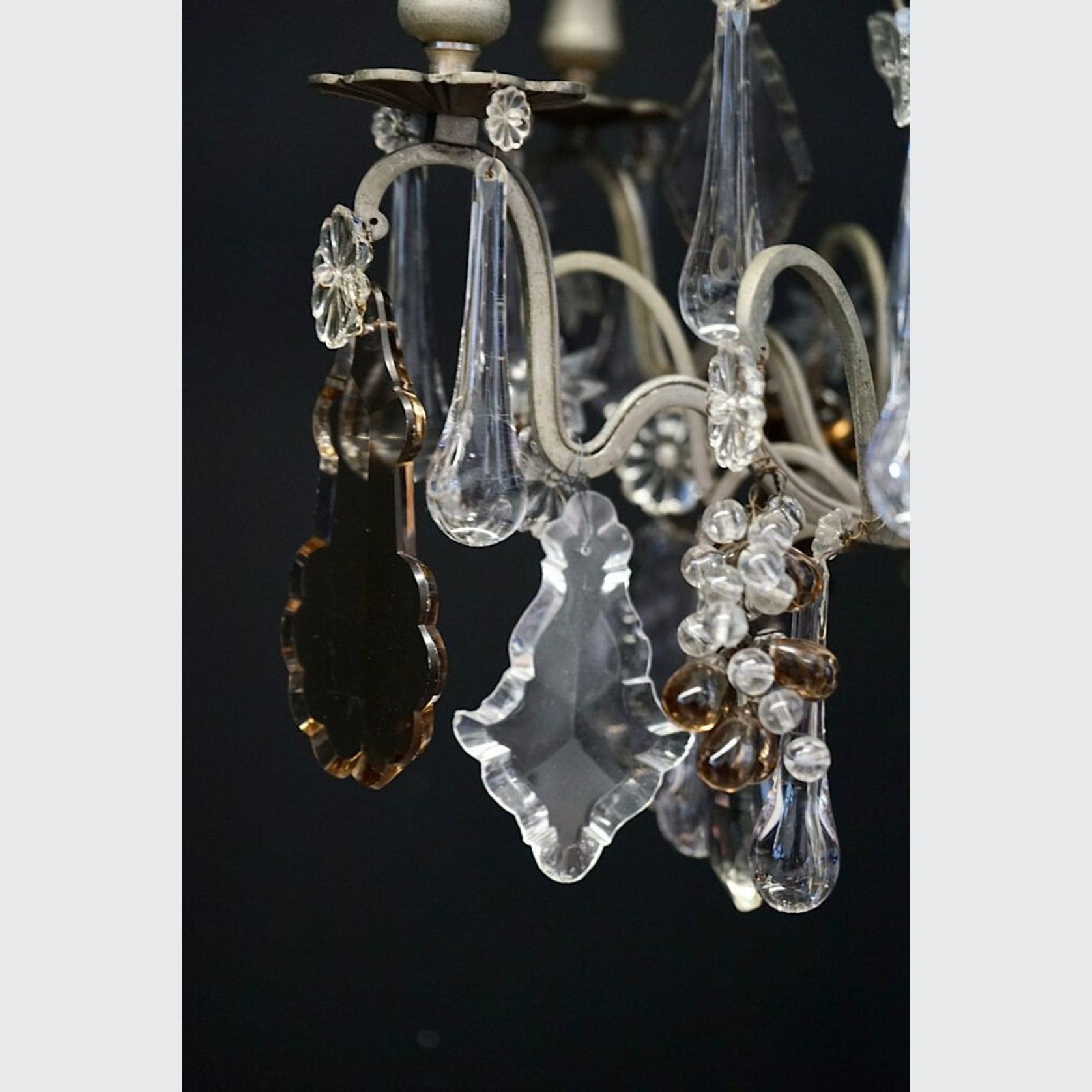 Antique French Chandelier With Glass Fruit gallery detail image