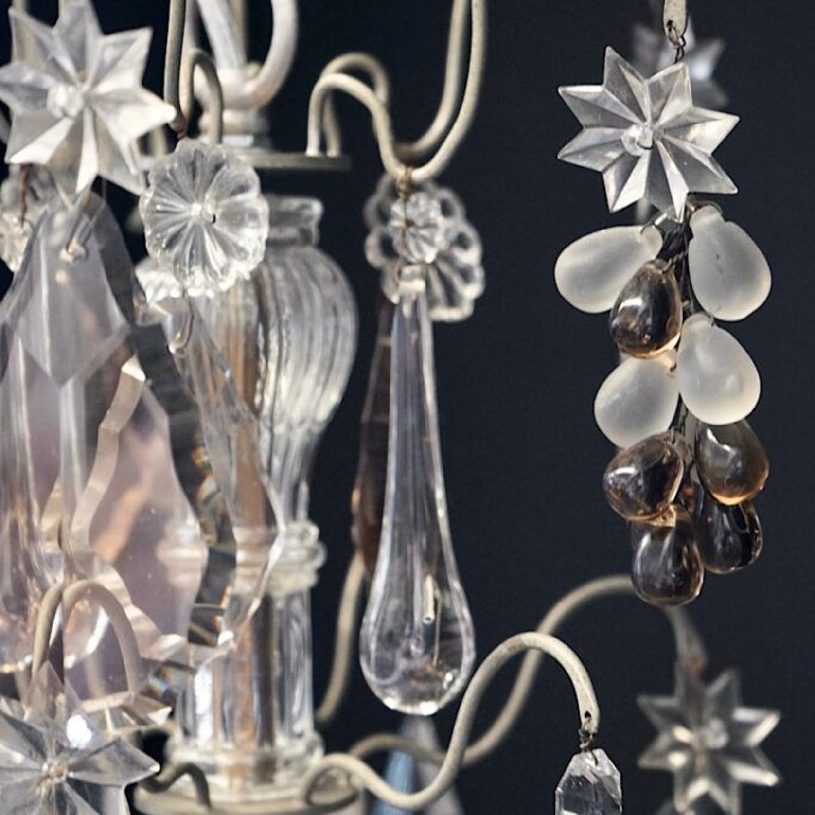 Antique French Chandelier With Glass Fruit gallery detail image