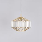 Butler | Glass Prism Pendant Light - Gold gallery detail image