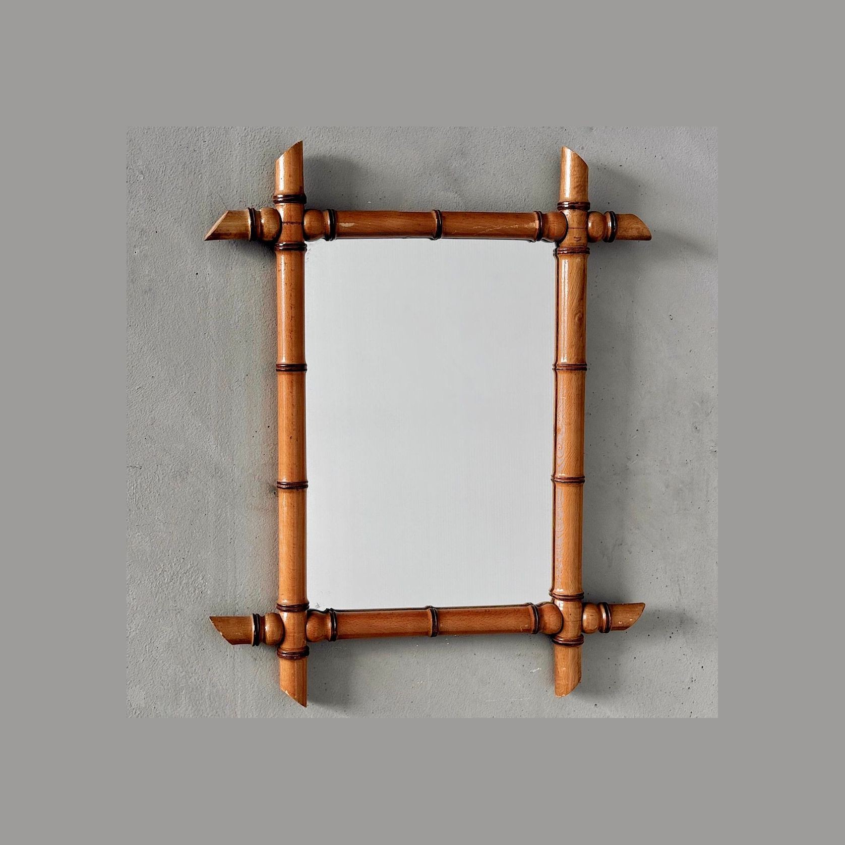 French Faux-Bamboo Mirror gallery detail image