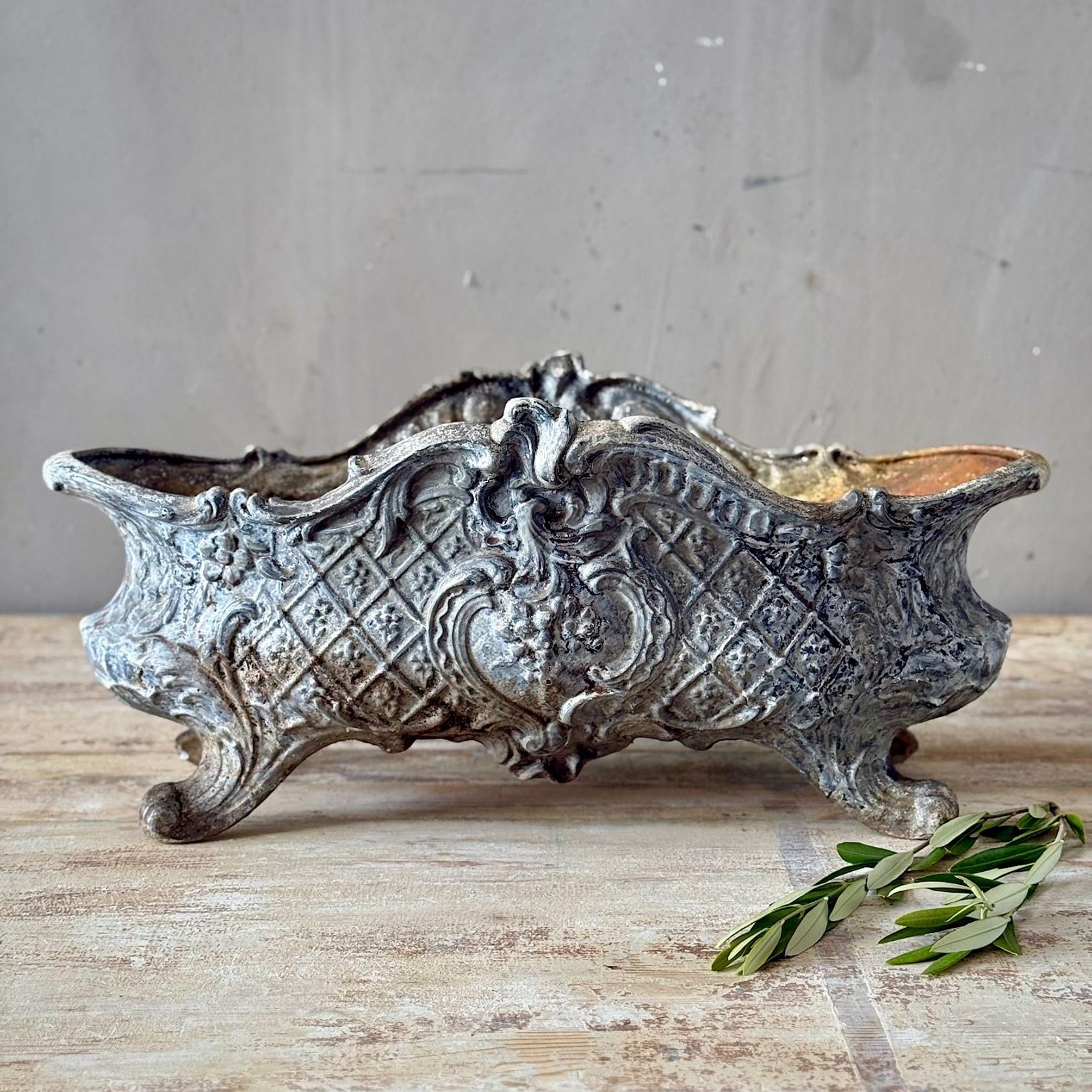 Large French Cast Iron Planter gallery detail image