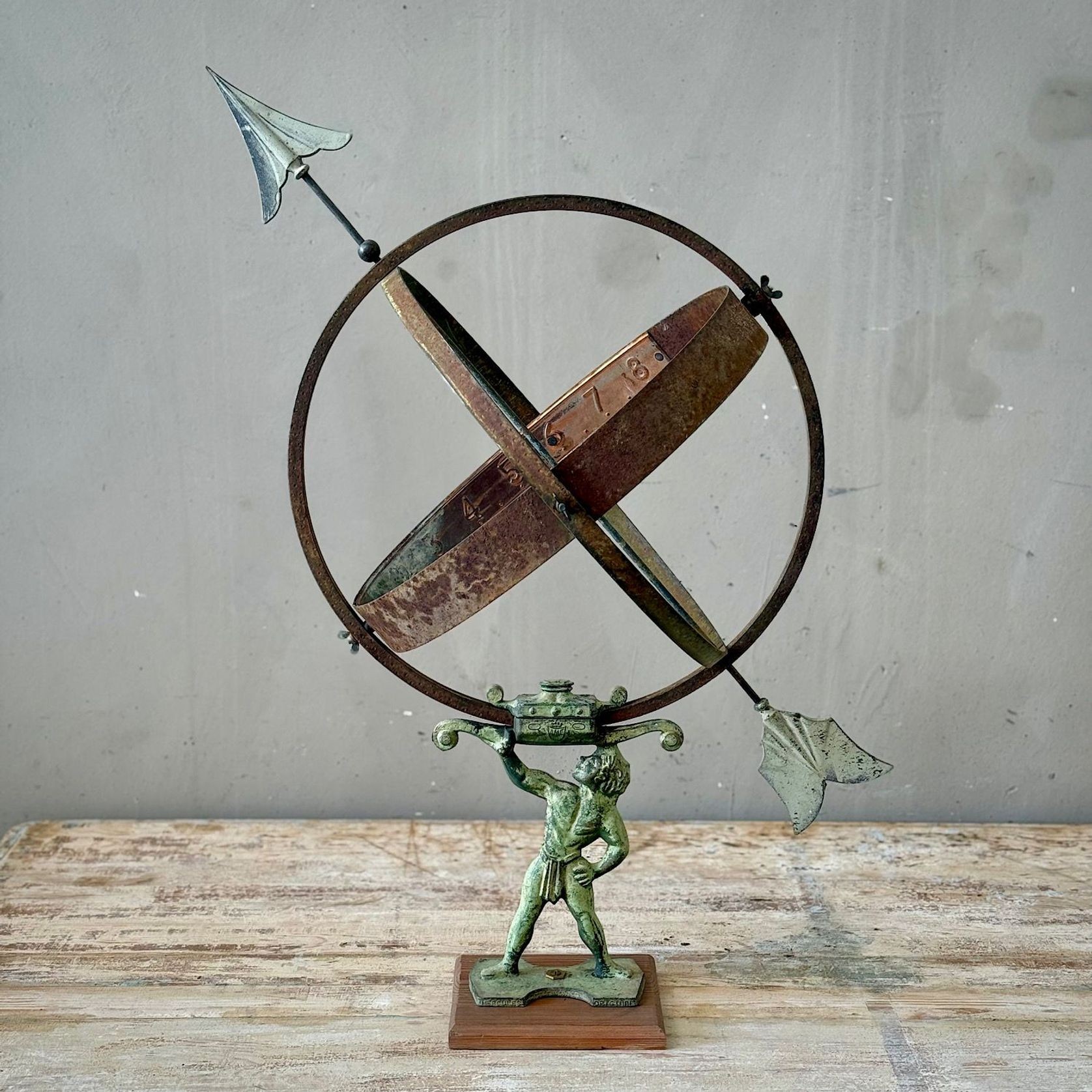 Vintage Metal Garden Sundial gallery detail image