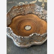 Pair of Silvered Wine Coasters gallery detail image